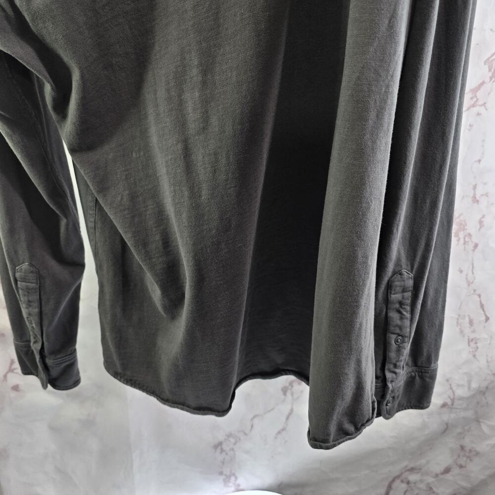 Faherty Shirt Mens XL Button Up Long Sleeve Organic Washed Black Sunwashed Gray - Picture 7 of 12